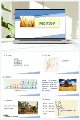 协助收麦子（课件+教案）-五年级上册劳动教育“小农庄”（校本课程）