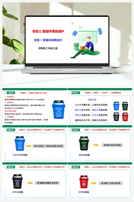 《家庭垃圾我会分》 课件+教案+素材 浙教版劳动二上 项目三 任务1