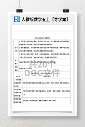 人教版数学五上【导学案】