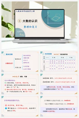 人教版数学四上 第一单元 大数的认识 整理和复习
