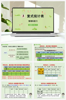 人教版数学三下 第三单元 练习 整理和复习 课件