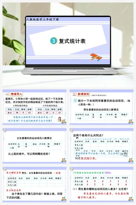 人教版数学三下 第三单元 复式统计表 课件