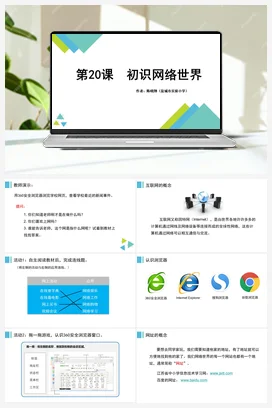 20《初识网络世界》教学课件 苏科版信息科技三年级全册