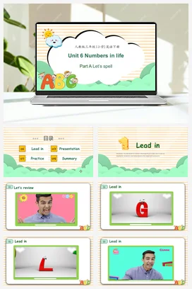 2025春人教PEP版三下-Unit 6 Numbers in life Part A Let’s spell 课件+素材（共31张PPT）