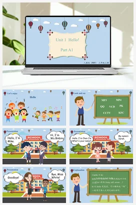 人教PEP版英语三上 Unit1A1Let’stalk 课件 教案