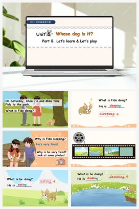 人教PEP版五下 U5 第5课时 B Let’s learn & Let’s play 新课标课件+教案