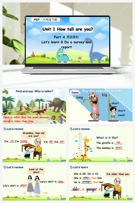 人教PEP版六下 U1 第2课时 A Let’s learn & Do a survey and report 课件+核心素养教案