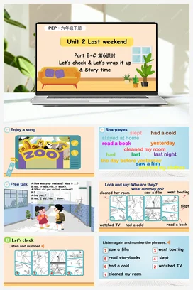 人教PEP版六下 U2 第6课时 C Let’s check & Story time 课件+核心素养教案