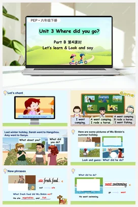 人教PEP版六下 U3 第4课时 B Let’s learn & Look and say 课件+核心素养教案