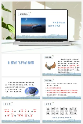 人教版语文四上第二单元 6 夜间飞行的秘密 课件+教案