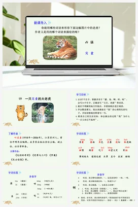人教版语文四上第六单元 19 一只窝囊的大老虎 课件+教案