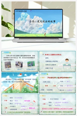 习作：笔尖流出的故事（课件+教案+说课稿+教学反思） 人教版小学语文六年级上册 第四单元