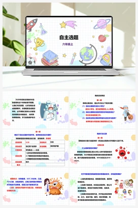 《自主选题》课件+教案 小学综合实践六年级上册 第四单元 职业体验及其他 主题活动四